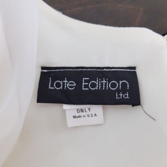 Late Edition Ltd Vintage Black & White Dress Size 8 - Picture 6 of 10